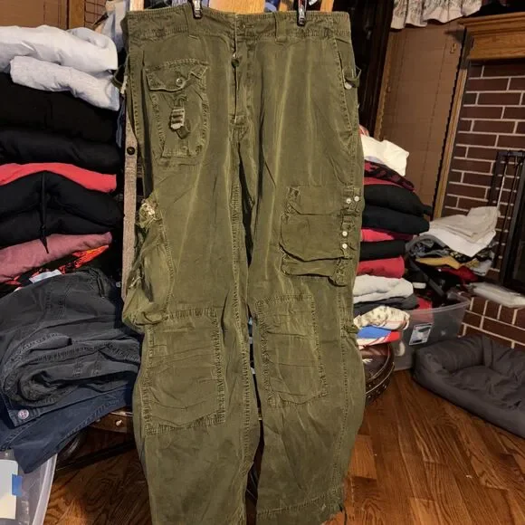 Vintage Polo Ralph Lauren Cargo Pants MENS 38x30 Paratrooper Military 90s Punk